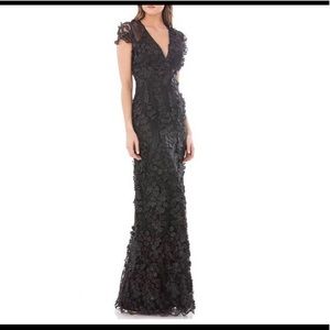 Carmen Marc Volvo 3D floral mermaid gown